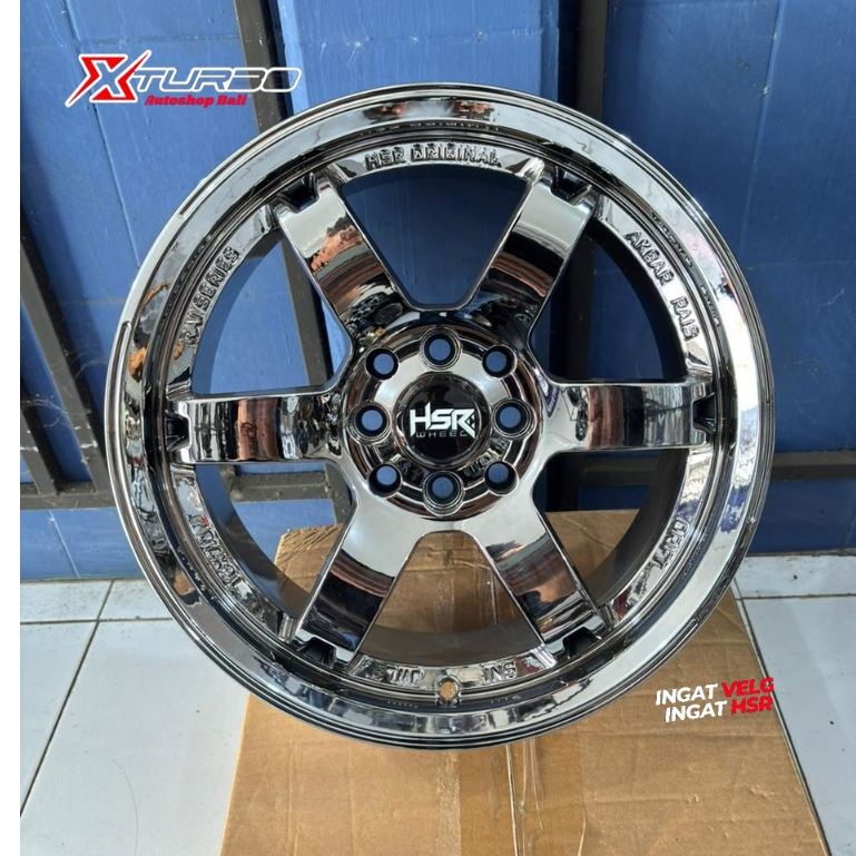 Velg Mobil Te37 HSR RAI-S3 R16 Baut 4 Black Chrome Premium Original HSR Terbaru