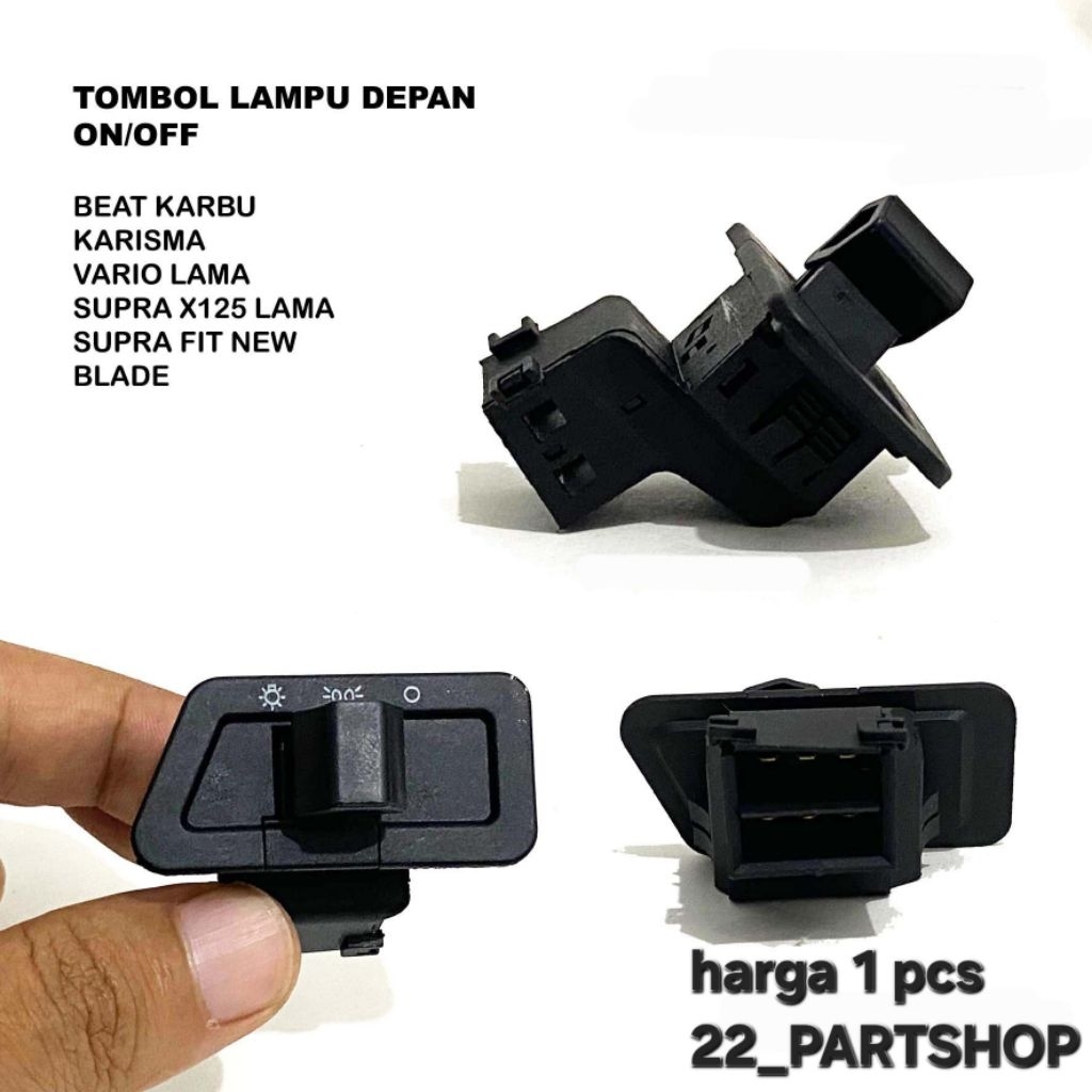 Tombol Lampu depan | Saklar lampu On/Off All Motor Beat Karbu Supra Fit New Supra x125 dll