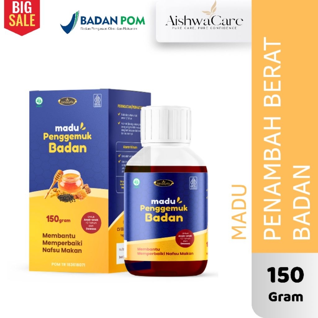 Madu Penggemuk Badan BPOM – Penambah Berat Badan Dewasa & Anak | Meningkatkan Nafsu Makan Cepat Aman