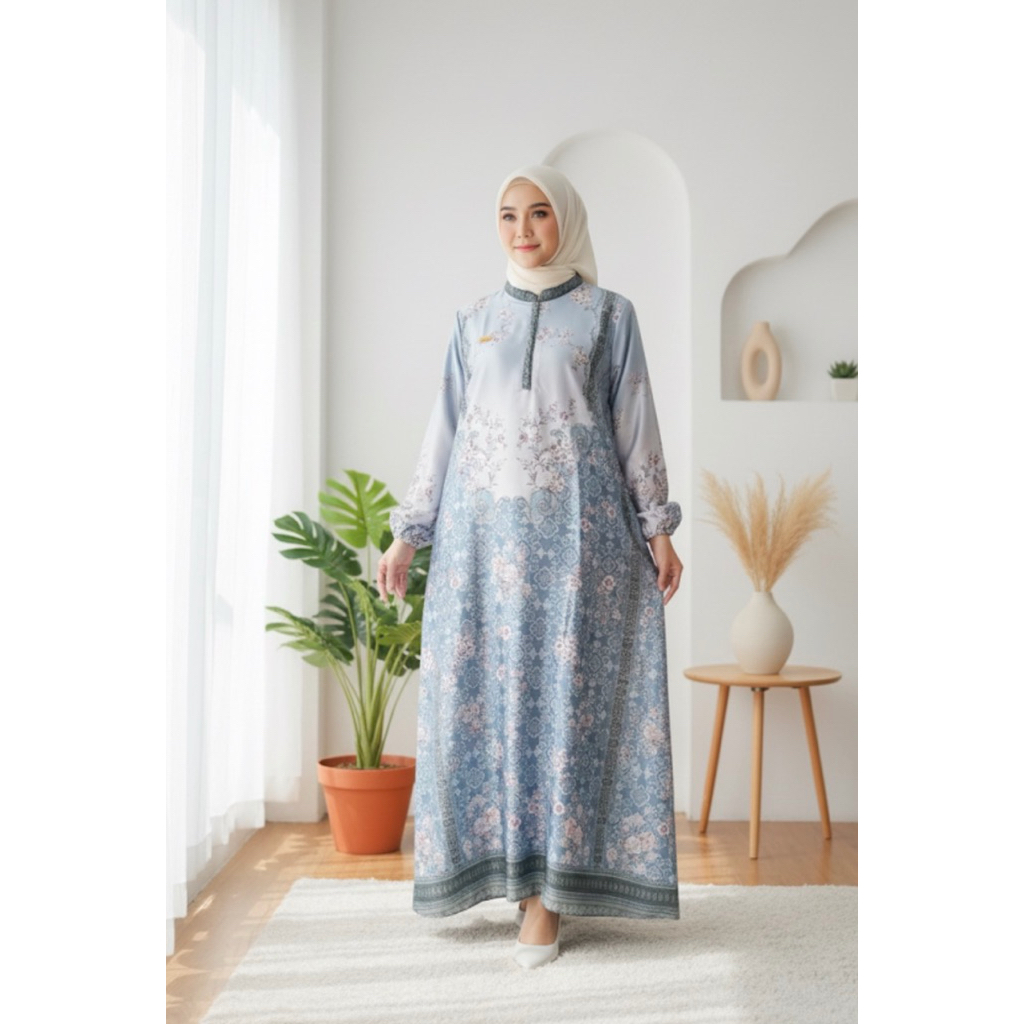 Gamis Renjana Melani Armani Silk/Gamis Silk Sutra Favorite/Gamis Silk Premium Lebaran