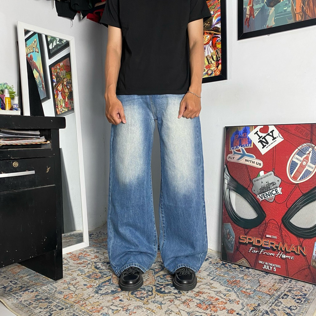 MUCENT BAGGY BLUE WASH JEANS
