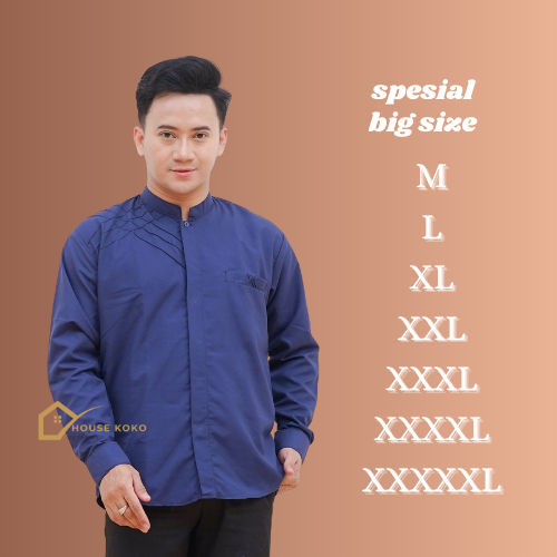 Baju Koko Jumbo Pria Size Lengan Panjang M L XL XXL XXXL XXXXL XXXXXL House Koko MOTIF MARVEL PANJAN