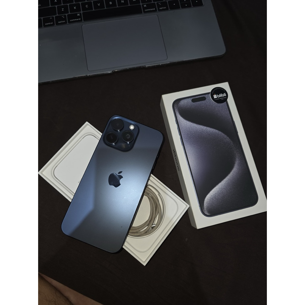 iPhone 15 Pro max 256GB ex BliBli titanium blue