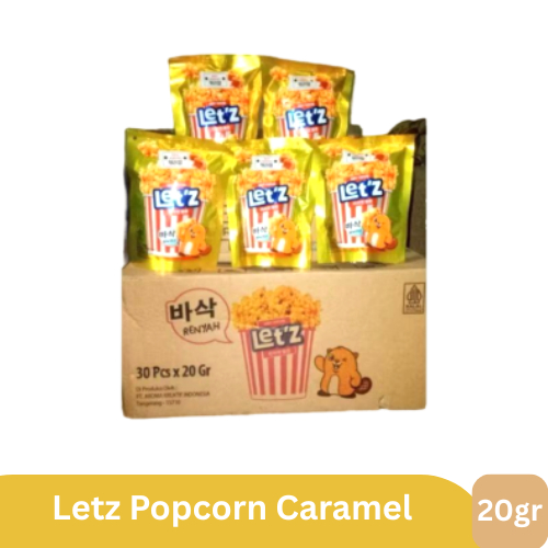 Letz Popcorn Caramel 20gr 1 Box (30 Pcs)