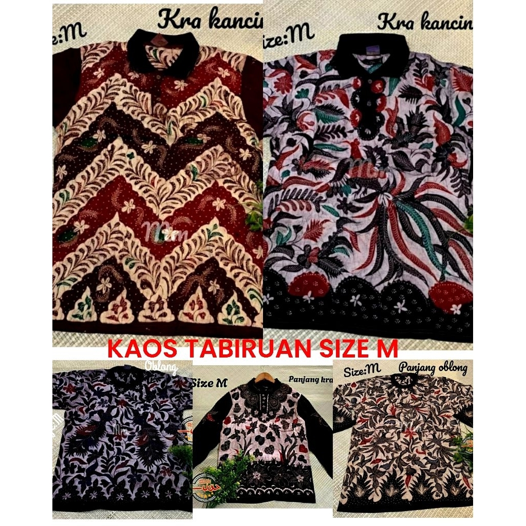 KAOS BATIK TULIS MADURA TANJUNG BUMI PENDEK PANJANG SIZE M