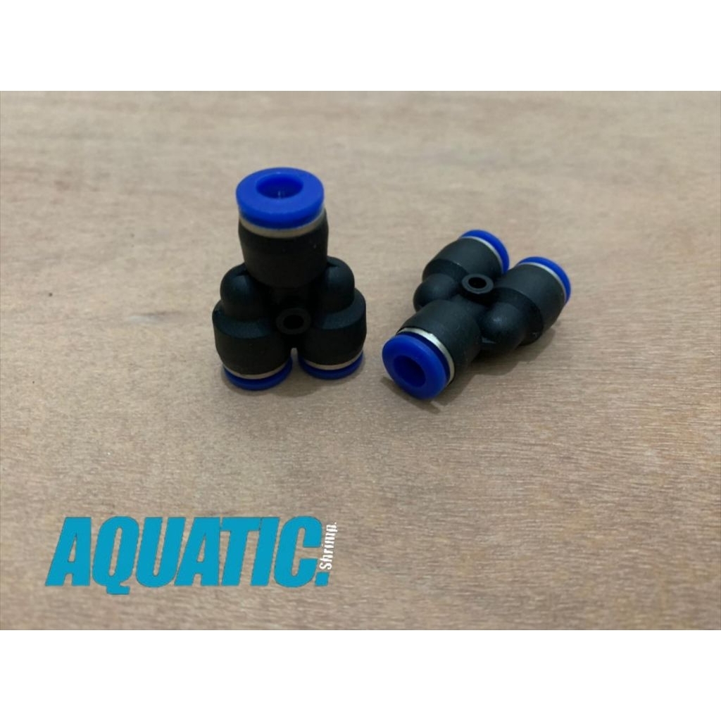 sambungan konektor selang Y co2 /Pneumatic Fitting Y co2 diy aquascape/aquarium