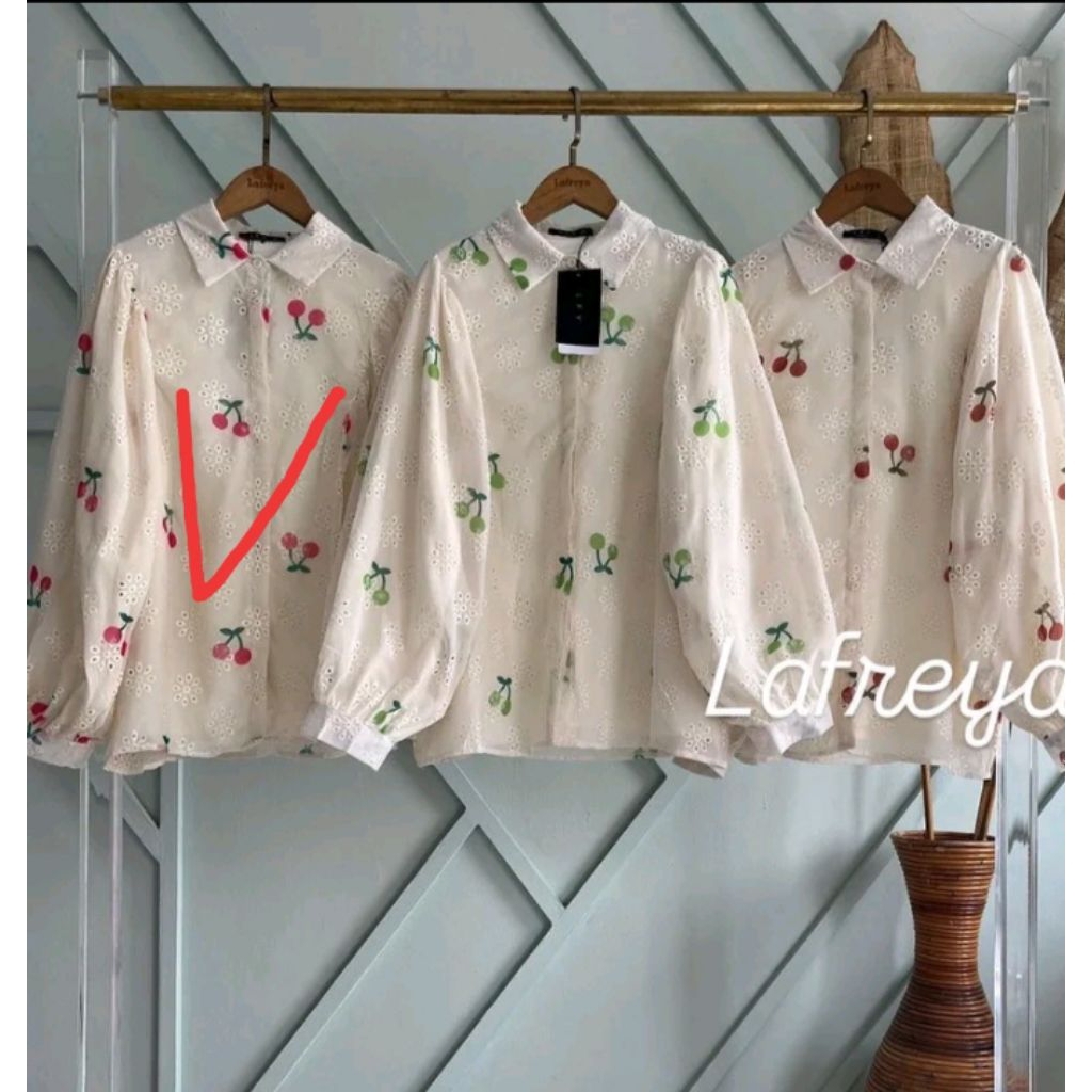 NEW atasan LFY (ready Cherry pink)