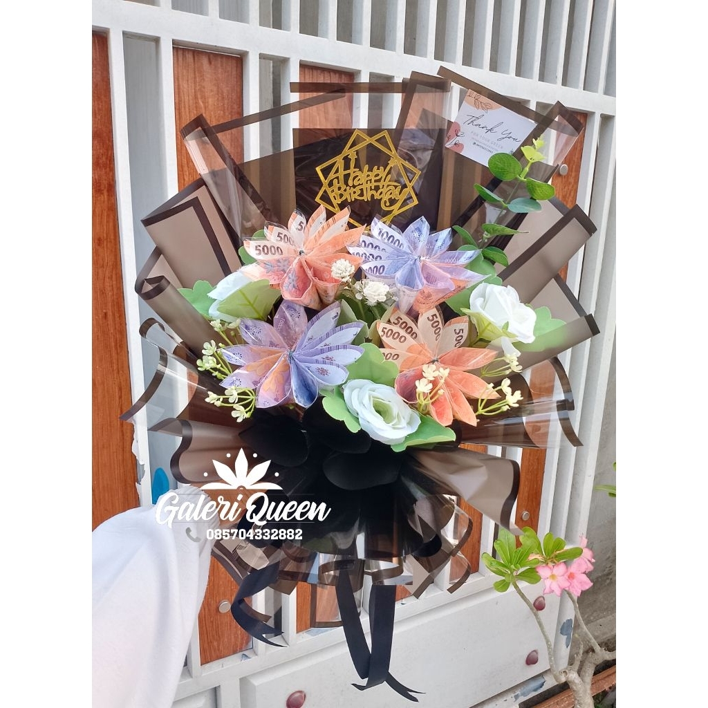 (PROMO) Buket Uang Bentuk Bunga