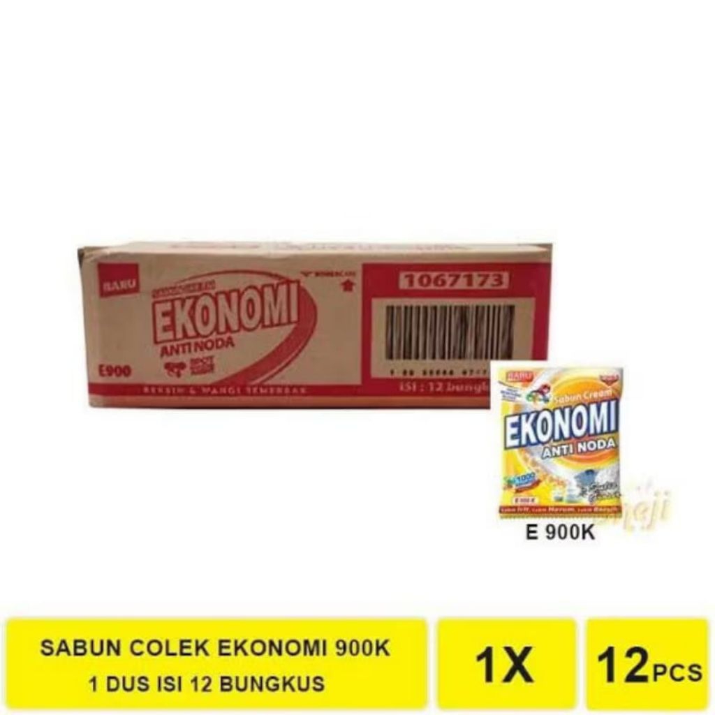 Sabun Colek Ekonomi E900K Dus /Sabun Colek Ekonomi 900K Dus isi 12 Bungkus/Sabun Colek Ekonomi Dus