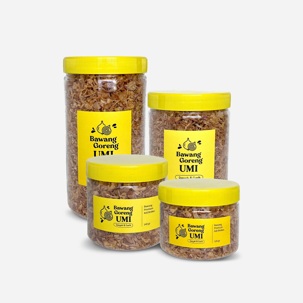 Bawang Goreng  Asli Brebes Premium Grade A+ Tanpa Kulit / Tanpa Pengawet Higienis Renyah & Gurih