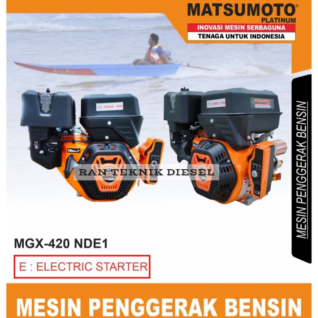 Mesin Penggerak Bensin MATSUMOTO MGX 420 NDE1 / 18HP Stater