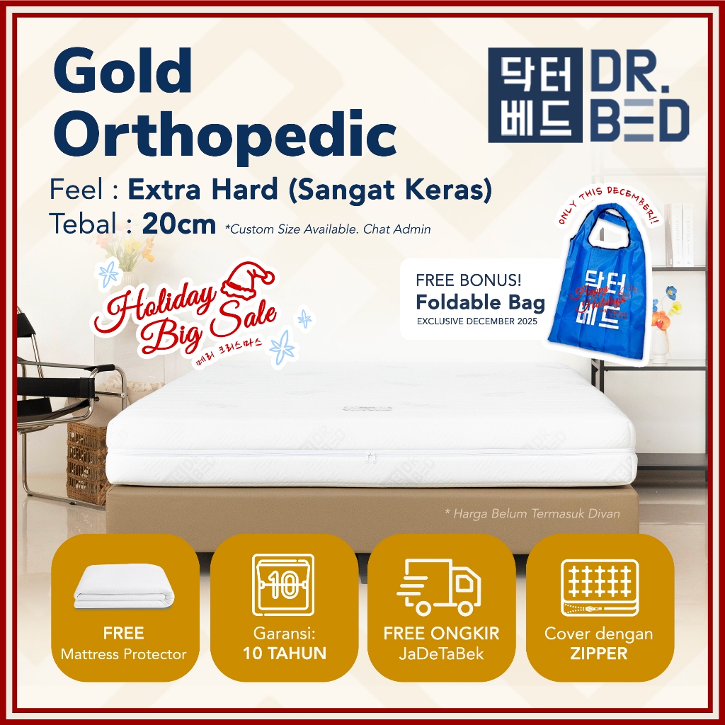 DR.BED - Kasur Gold Orthopedic 20 cm uk 90x200 - 200x200 cm