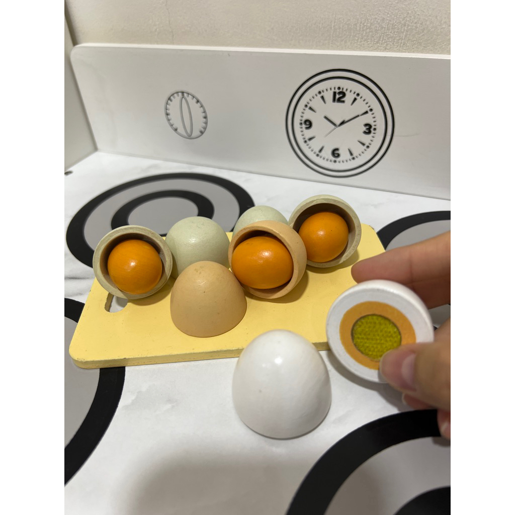 preloved mainan telur kayu