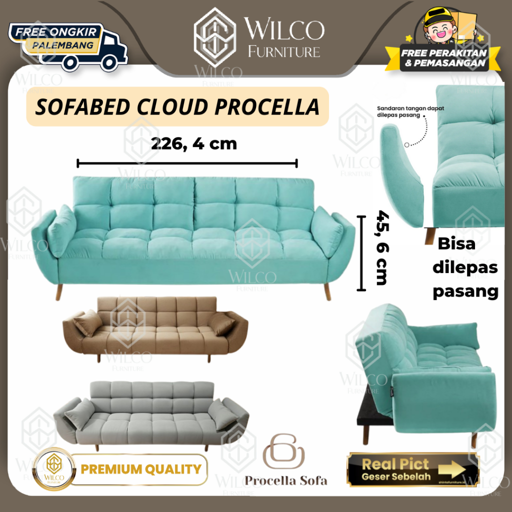 Sofa Bed Cloud by Procella | Procella Sofa Bed Lipat Empuk dan Nyaman | Sofa Tidur Santai Procella
