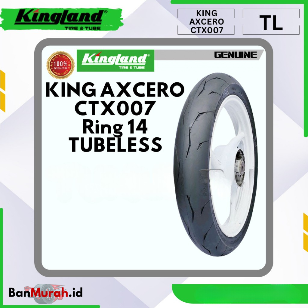 Ban Kingland Axcero CTX007 Ukuran 90/80-14 Ring 14 Tubeless