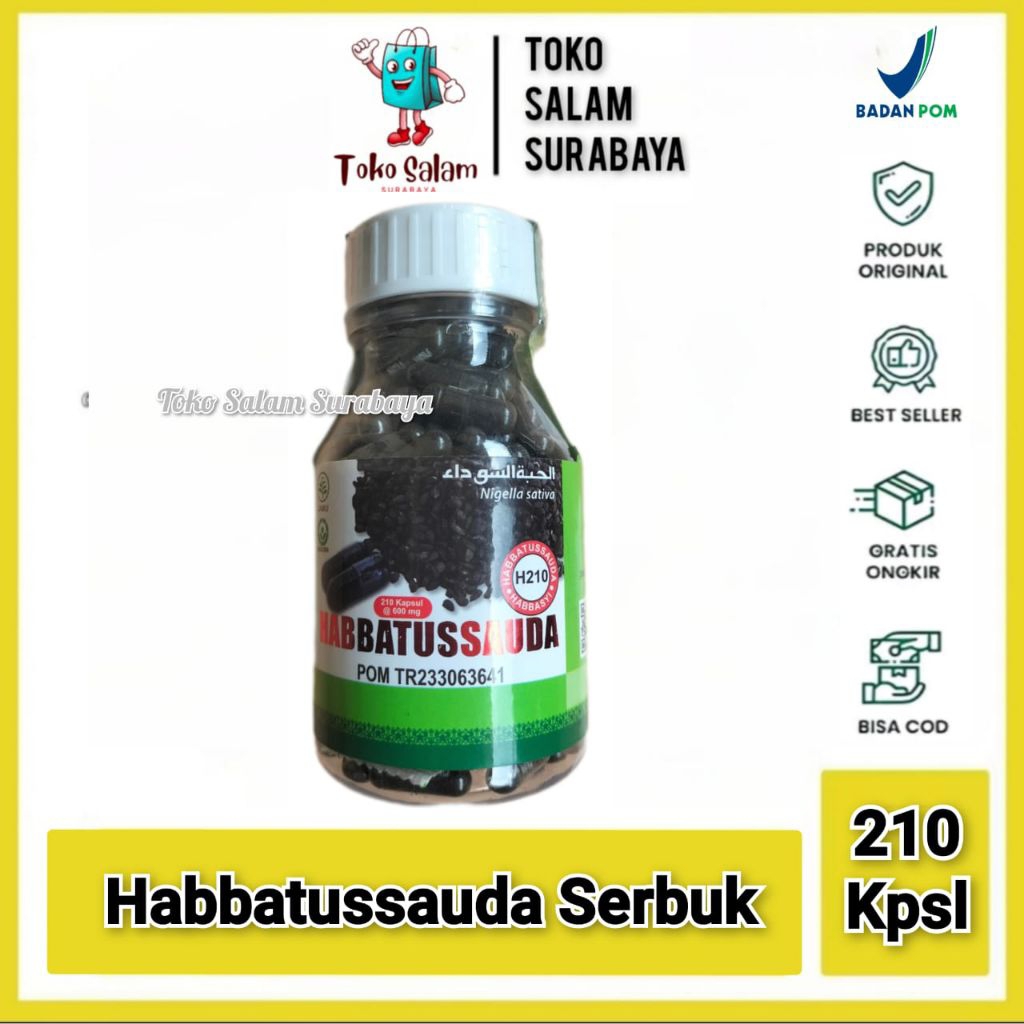 HNU - Habbatussauda Serbuk 210 Kapsul | Habbatussauda Serbuk