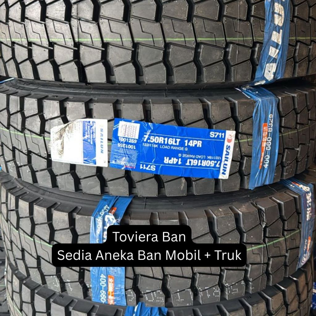Ban Truk 750 16 14PR SAILUN S711 7.50 R16 14ply Kawat SET include ban perut ban dalam