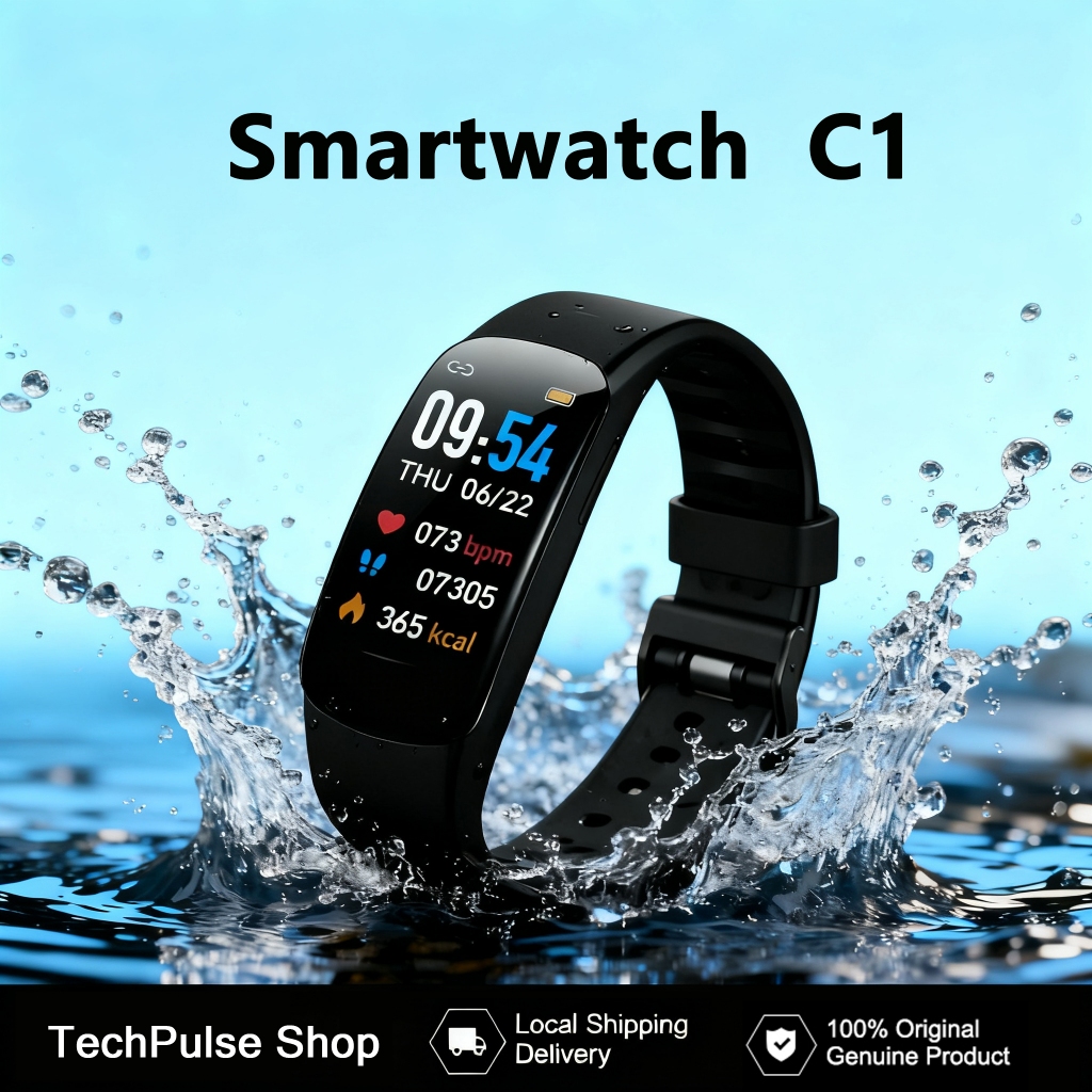 Smartwatch C1 Plus Sport Mode Jam Tangan Pria Wanita Smartwatch Smartband Watch/Step Count Heart Rat