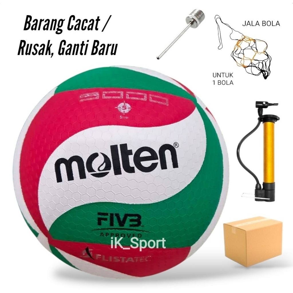 Bola Voli MOLTEN 5000 Original. Bola Volley Molten Size 5 .Bola Voli Original.Bola Voly Volly