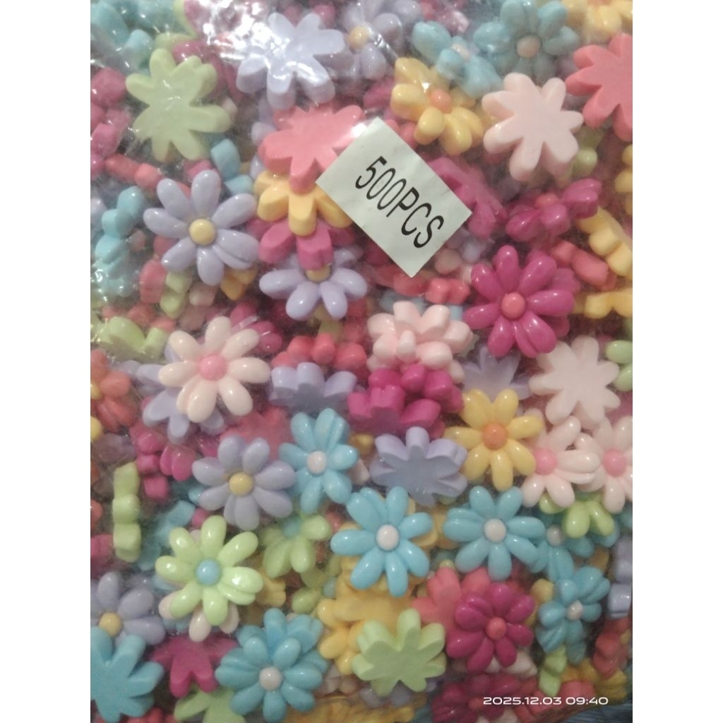 500pcs clay resin bunga
