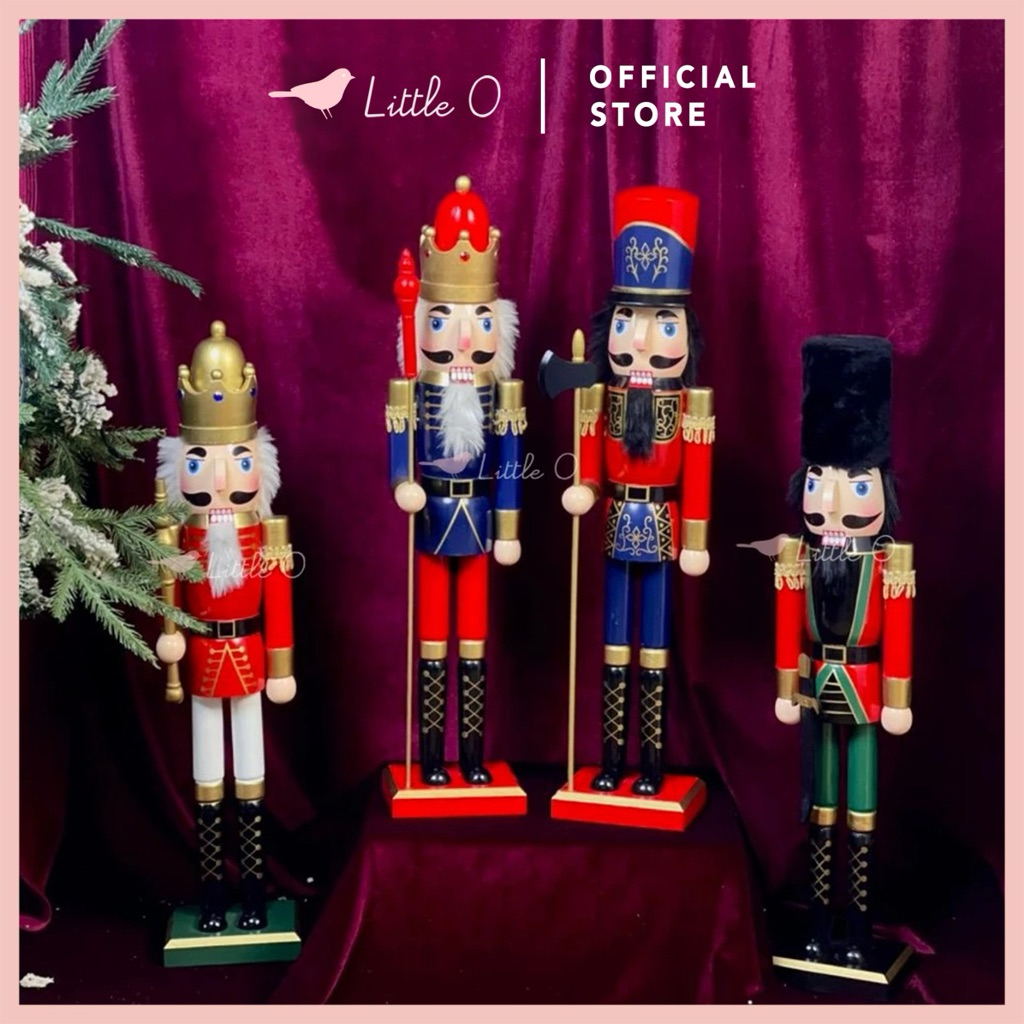 LIttle O Nutcracker 80cm 60cm Patung Dekorasi Natal Pajangan Natal Xmas