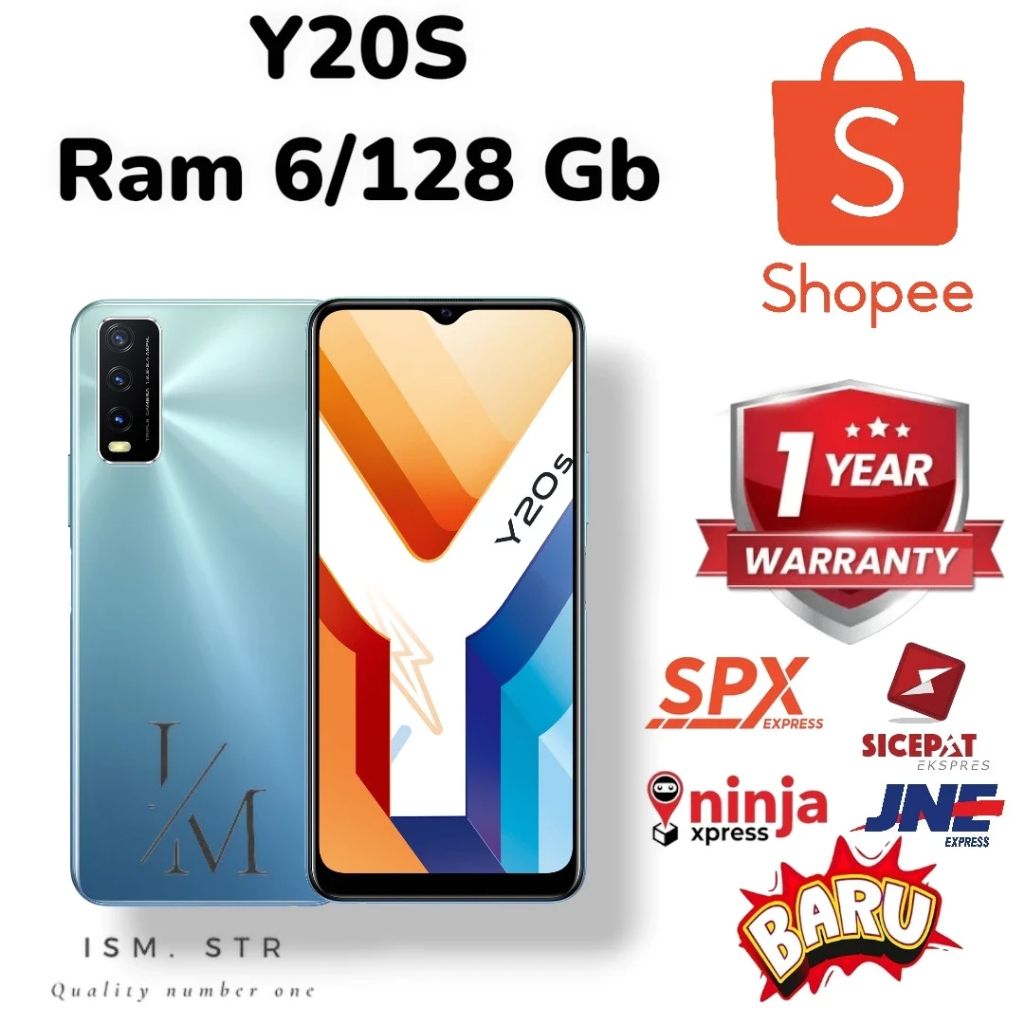 TELEPON SELULAR Y20S RAM 6/128 GB GARANSI 1 TAHUN