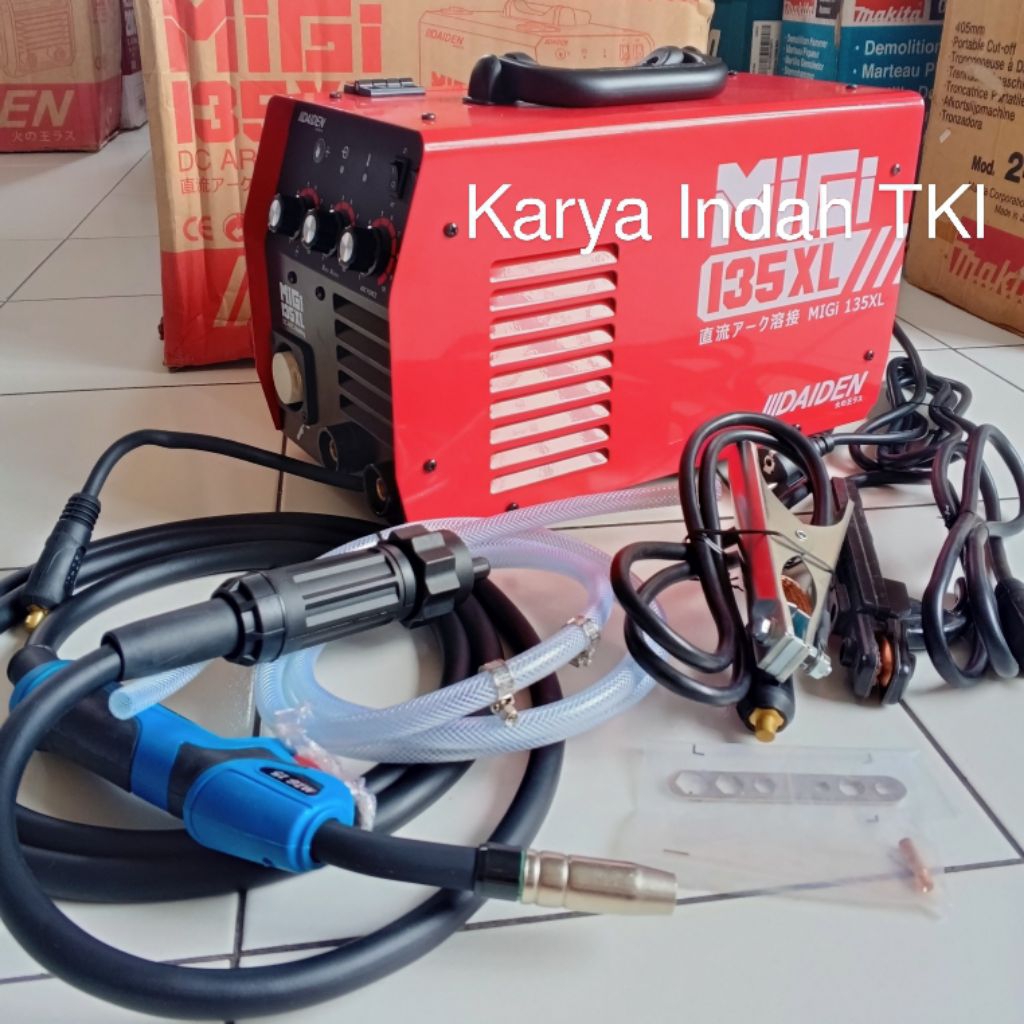 Daiden Migi 135 xl 130 5kg Mesin las Mig Gasless Tanpa Gas Flux Core Gas Less MIGI135XL