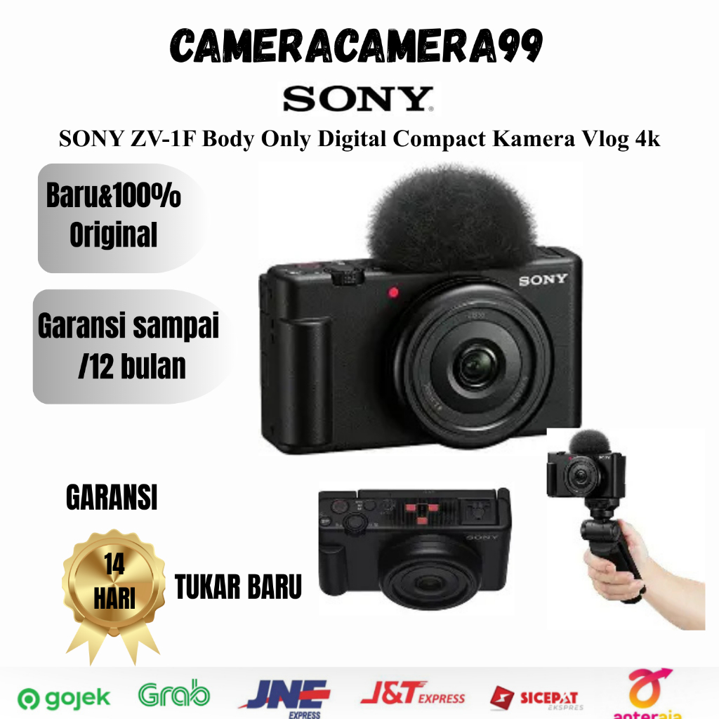 SONY ZV-1F / SONY ZV 1F / SONY ZV1F Digital Compact Kamera Vlog 4k Garansi Resmi
