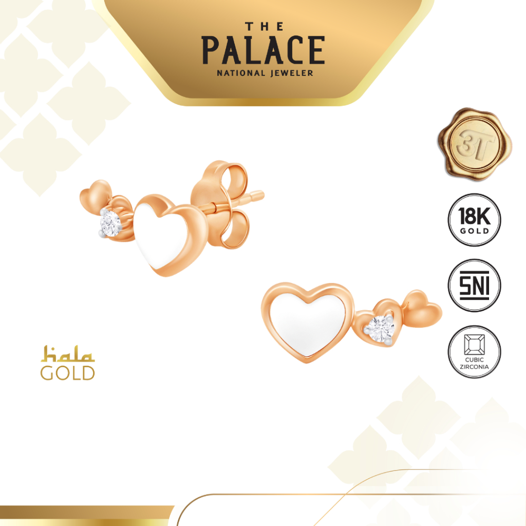 Hala Gold Triple Love - Sunbloom Collection Earring / Anting