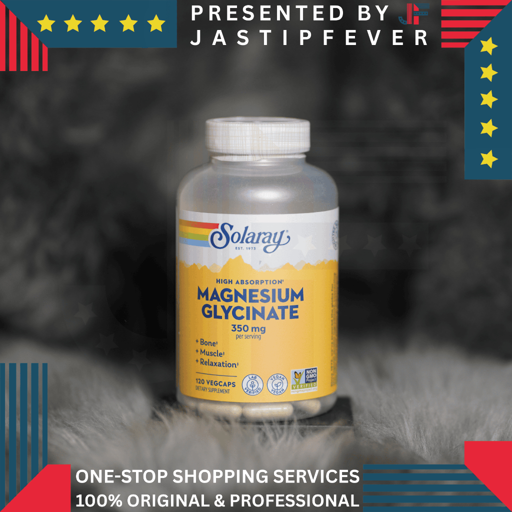 Solaray Magnesium Glycinate 350mg Vegan NON GMO + BioPerine | High Absorption Bisglycinate