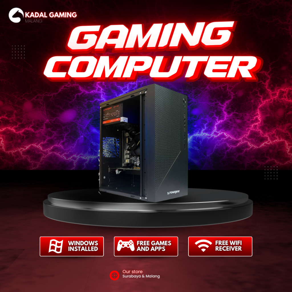 PC RAKITAN I3 9100F GTX 1660 SUPER 6GB RAM 16GB DDR4 SSD 128GB HDD 500GB