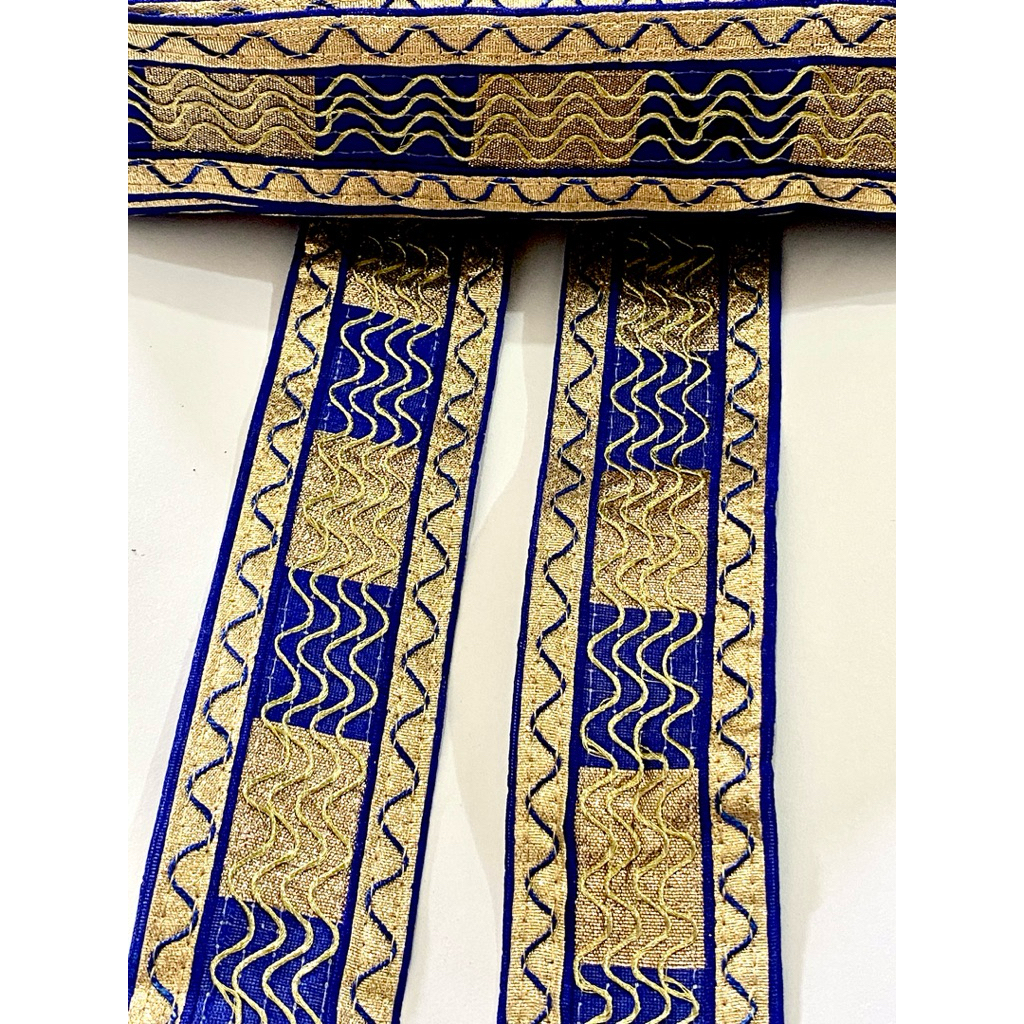 RENDA APLIKASI MEWAH INDIA VINTAGE EMAS 4,7cm (per meter)