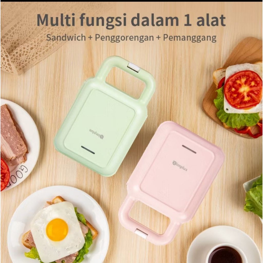 Simplus Sandwich Maker Multifungsi Low Watt Cream