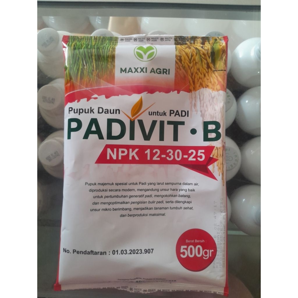 PADI VIT-B SUPER | Pupuk Padi Cair Pengisi Bulir Maksimal NPK 12-30-25 | Pupuk Daun BOOSTER Buah Bun