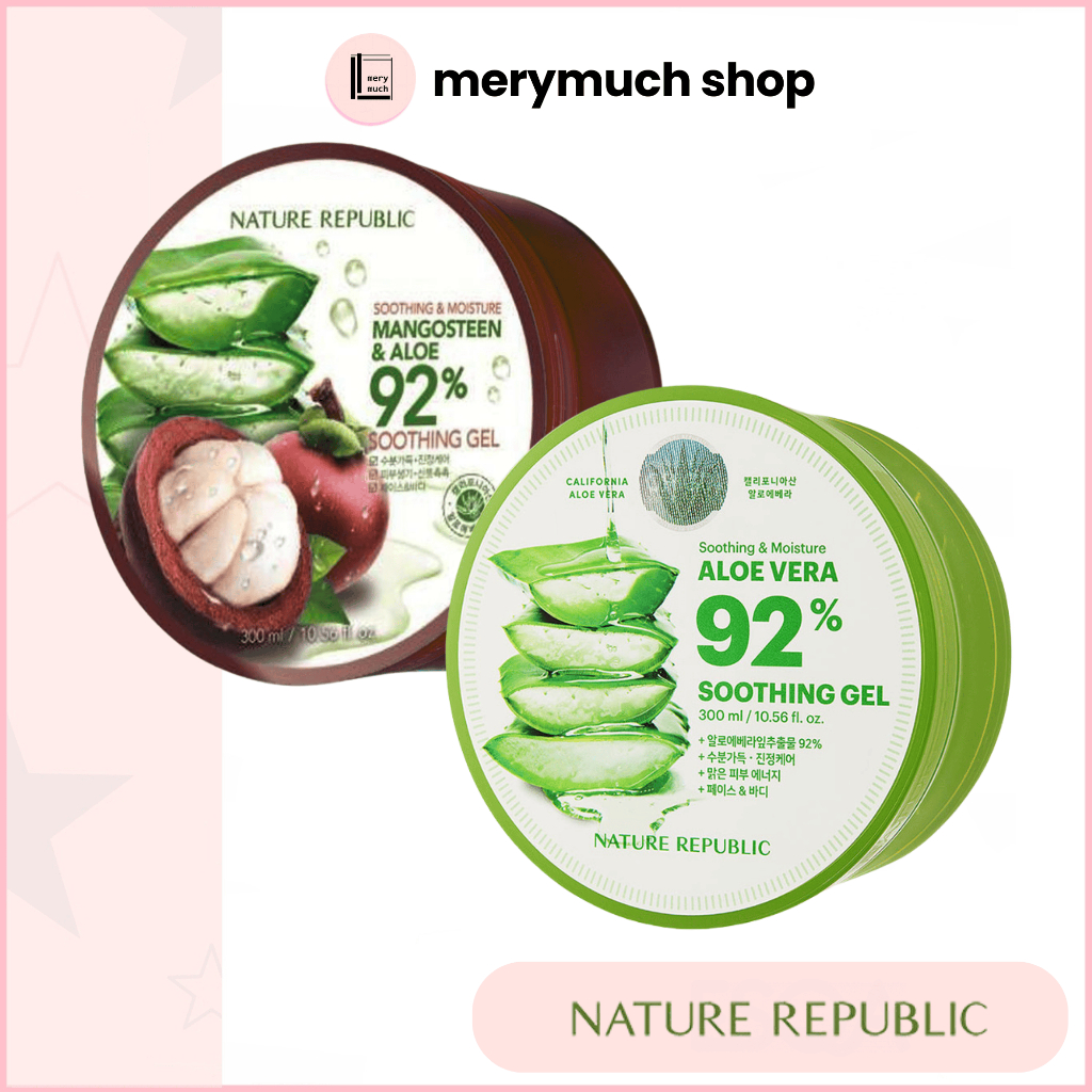 NATURE REPUBLIC Soothing & Moisture Aloe Vera 92% Soothing Gel & Mangosteen 92% Soothing Gel