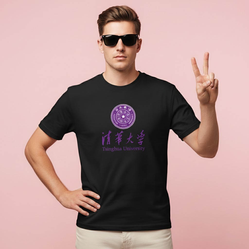 Kaos T-Shirt Premium TsingHua University China Cotton cloth short sleeve and  long sleeve