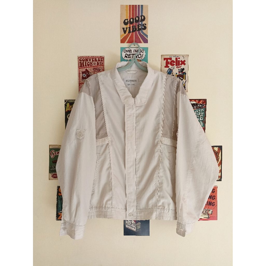 Jaket nylon unisex pria wanita  brokenwhite
