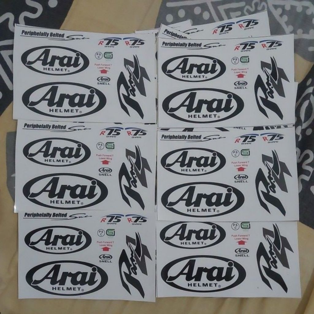 Sticker Helm Arai Set