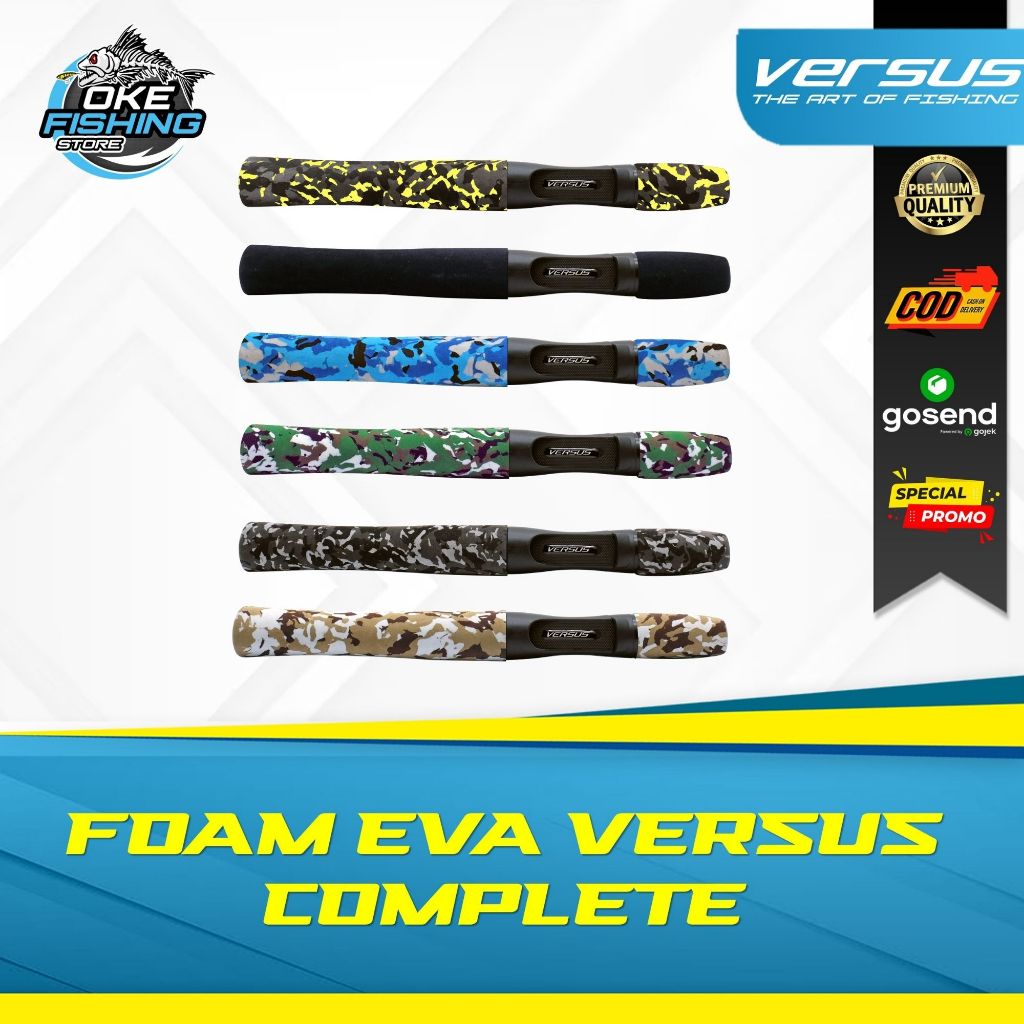 FOAM EVA VERSUS COMPLETE – Handle Joran Pancing Lengkap dengan Reel Seat | Sparepart Joran Carbon