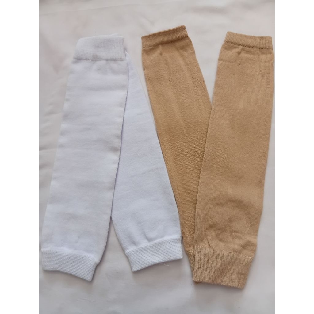 Duo Manset Tangan Handsock Polos Deker Bahan Spandex Pria dan Wanita Tanpa Lubang Sebagai Kaos Dalam