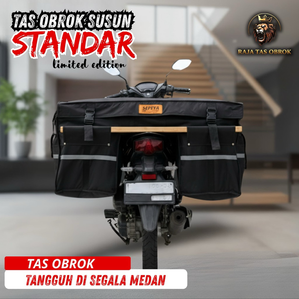 Tas Obrok Jumbo Susun 2 Tingkat – Bisa Dilepas, Terpal Tebal Anti Air, Kapasitas Besar, Cocok untuk 