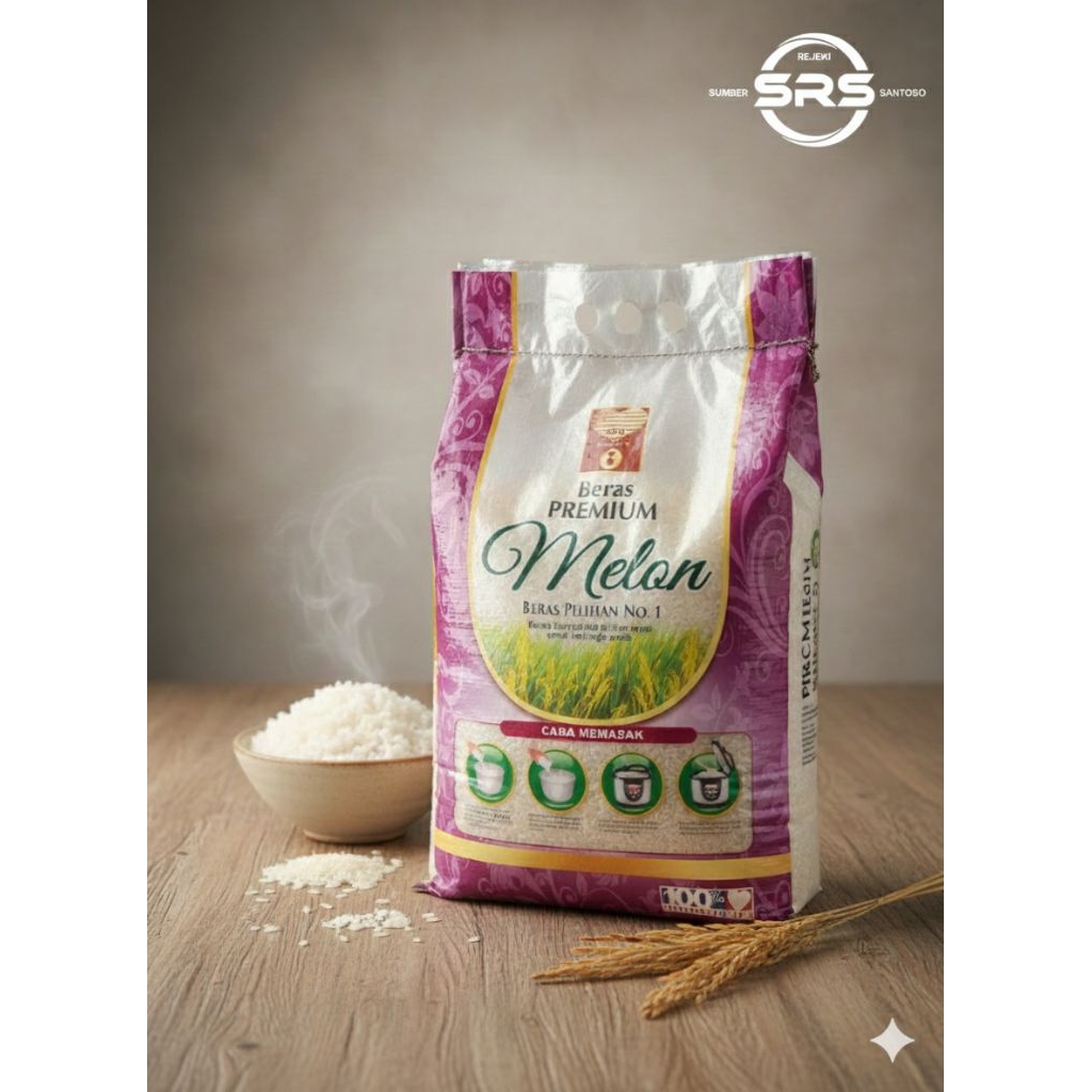 Beras Premium cap melon kemasan 5kg
