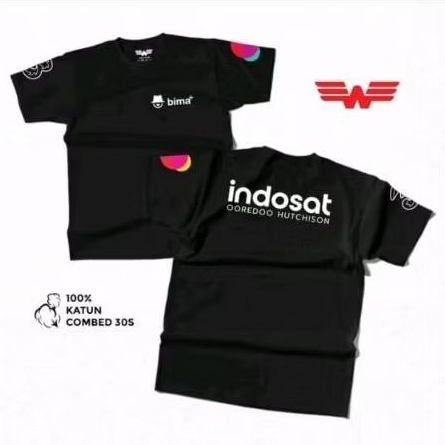 Kaos Distro INDOSAT Ooredoo Hutchison Kaos Distro Unisex