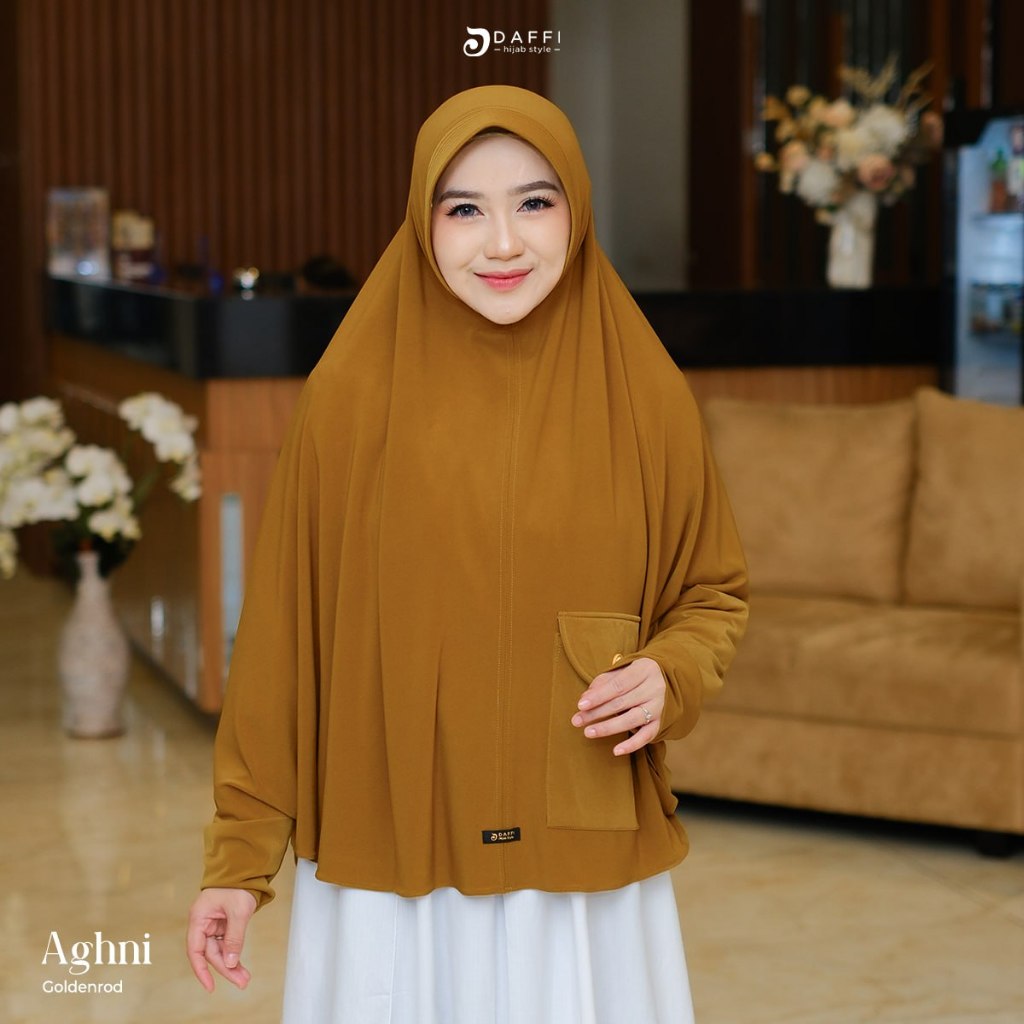 Daffi Hijab-Aghni hijab jumbo Variasi saku Lengan menyatu