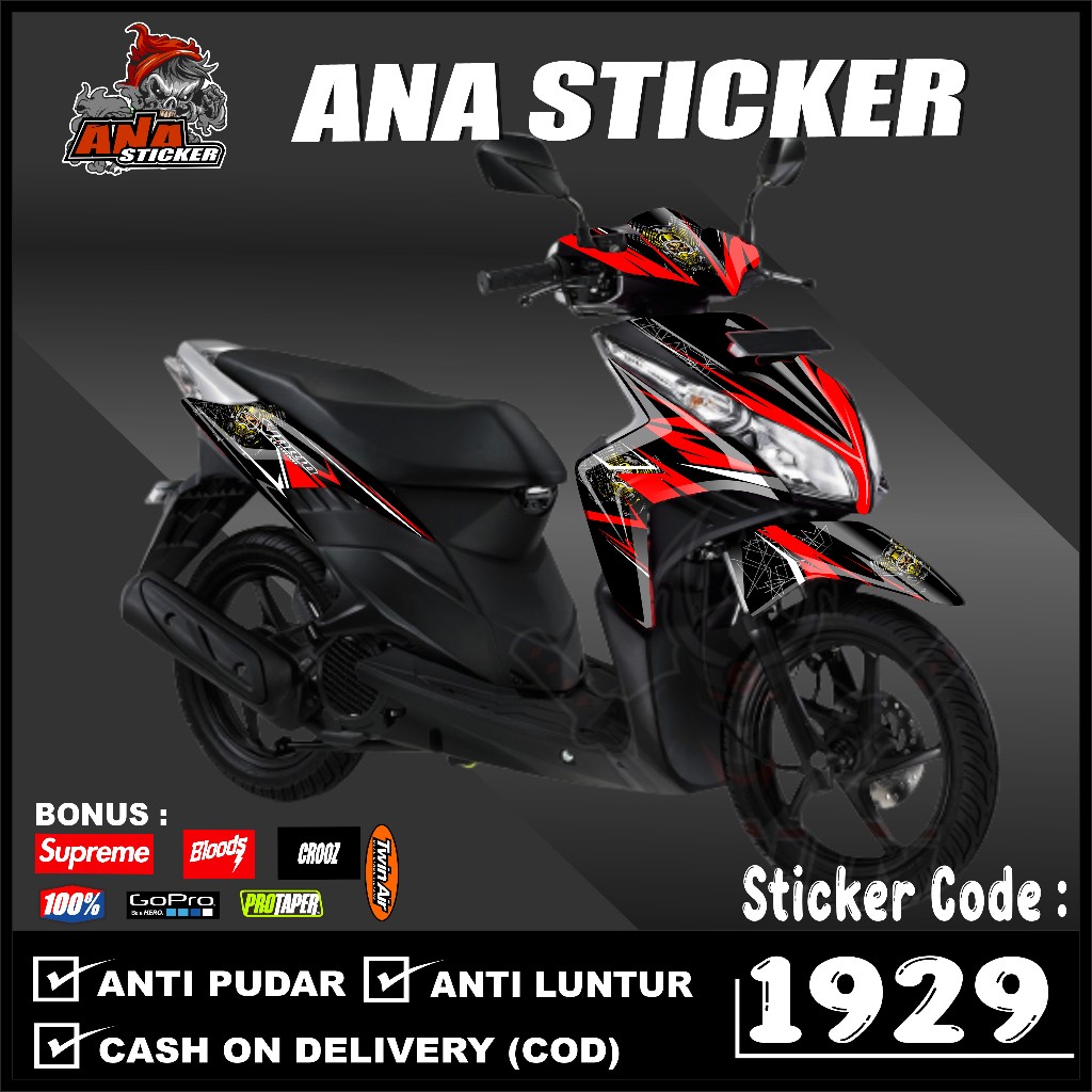 1929 sticker decal motor aksesoris motor vario techno 110 fullbody (cod)