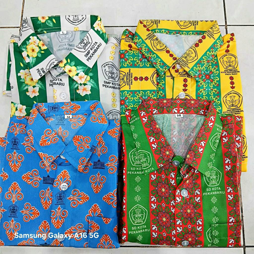 Baju batik sekolah SD SMP SMA negeri pekanbaru