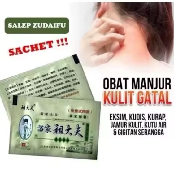 salep zudaifu asli 100% original (10 sachet) salep gatal-gatal herbal