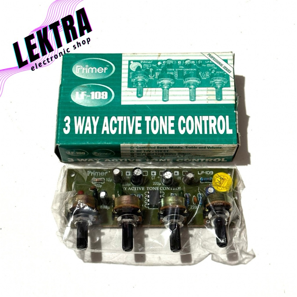 Kit LF-109 Active Tone Control 3 Way Primer 4 Potensio ic 4558