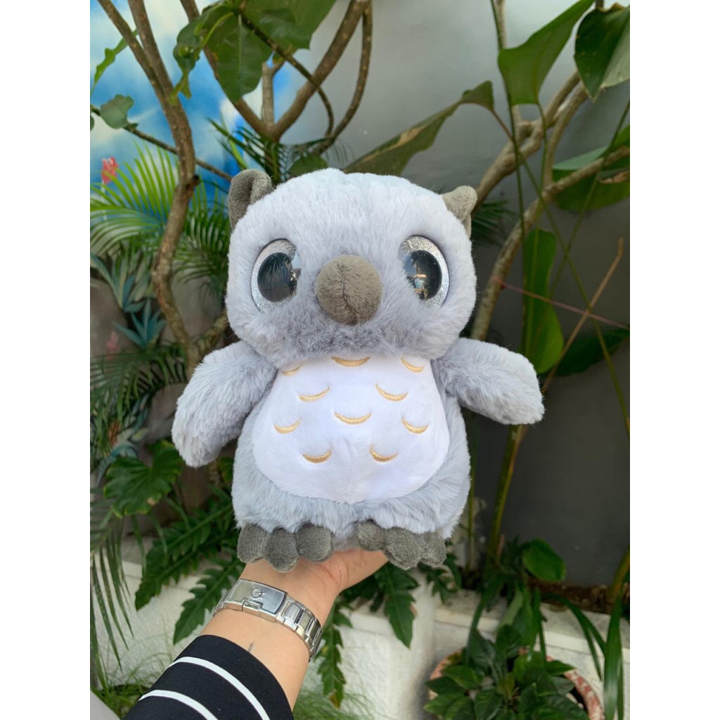 Boneka owl abu abu