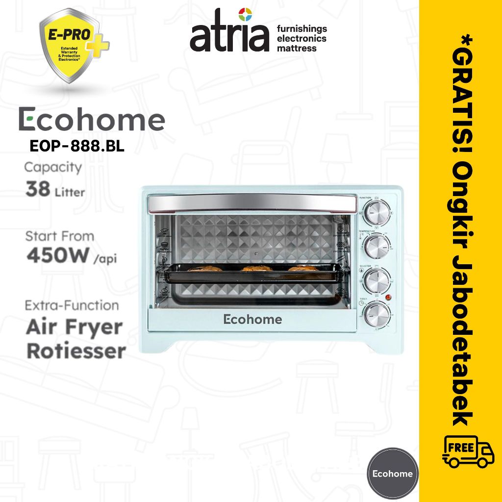 Atria Oven Toaster ECOHOME EOP-888.BL OVEN 38L